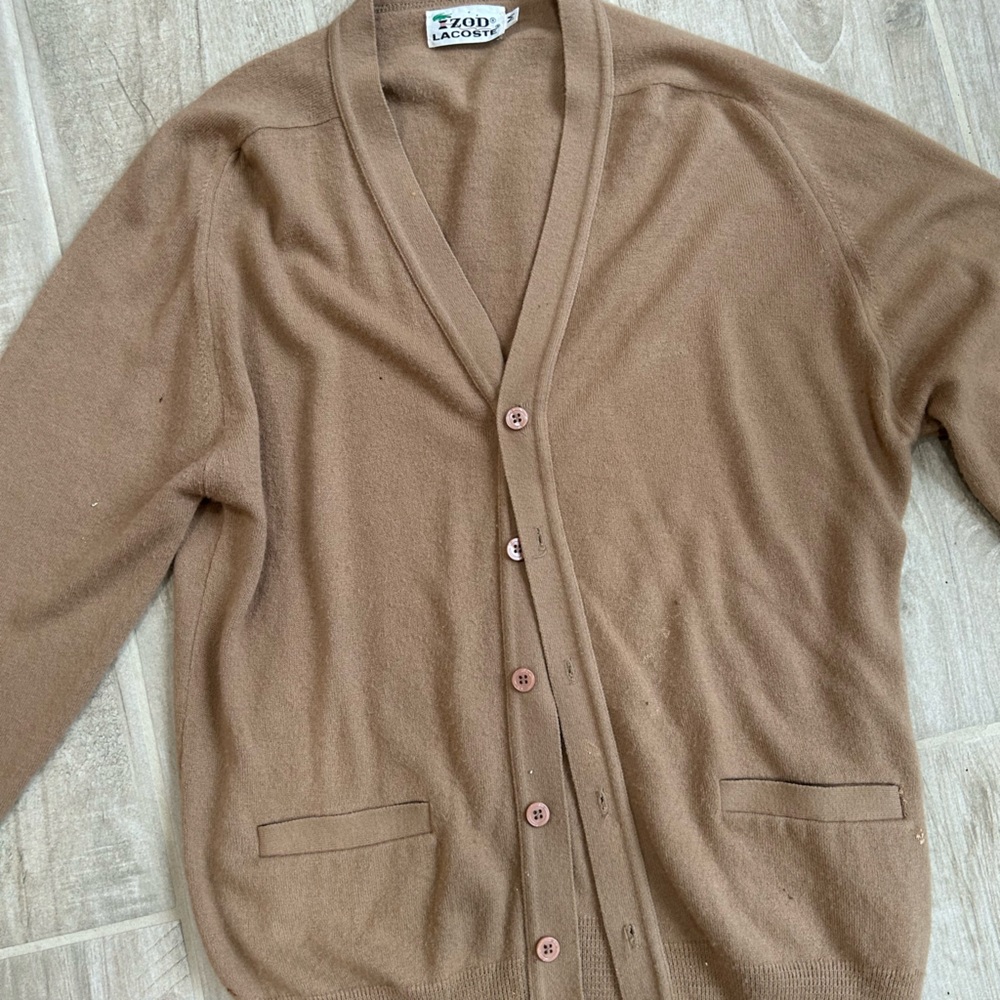 Oversized Vintage Lacoste Cardigan— size medium